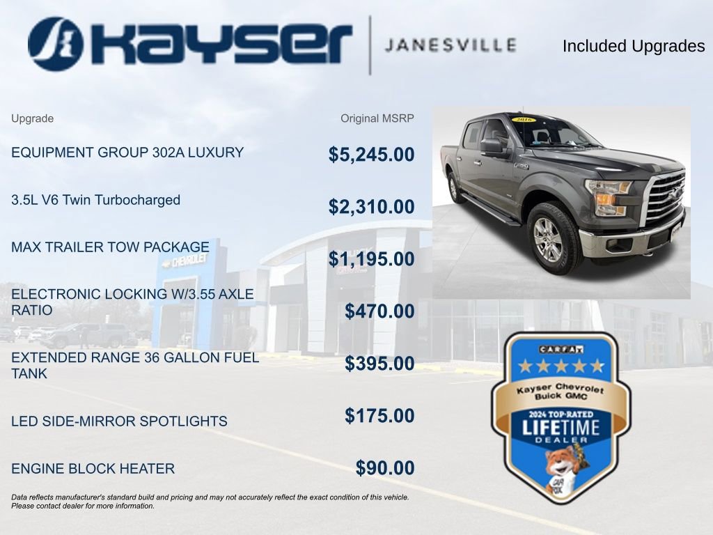 Used 2016 Ford F150 XLT w/ Equipment Group 302A Luxury image 2