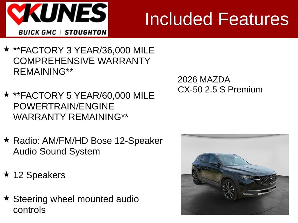 Used 2026 MAZDA CX-50 AWD 2.5 S w/ Premium Package image 3
