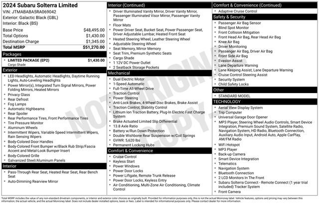 Certified 2024 Subaru Solterra w/ Limited Package AWD/4WD image 36