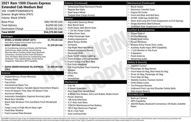 Used 2021 RAM 1500 Express w/ Wheel & Sound Group AWD/4WD image 52