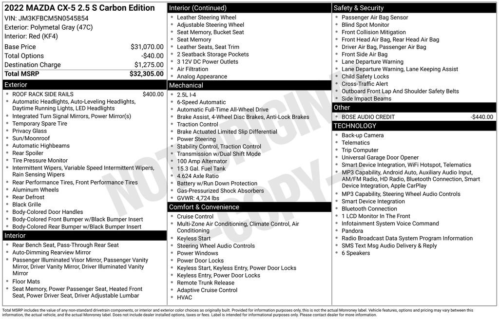 Used 2022 MAZDA CX-5 Carbon Edition AWD/4WD image 6