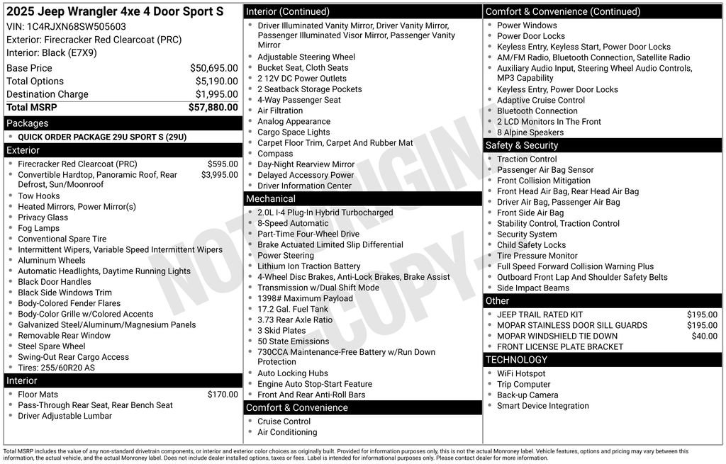 Used 2025 Jeep Wrangler Unlimited Sport S 4xe image 6