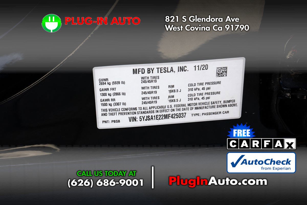 Used 2021 Tesla Model S Long Range Plus AWD/4WD image 8