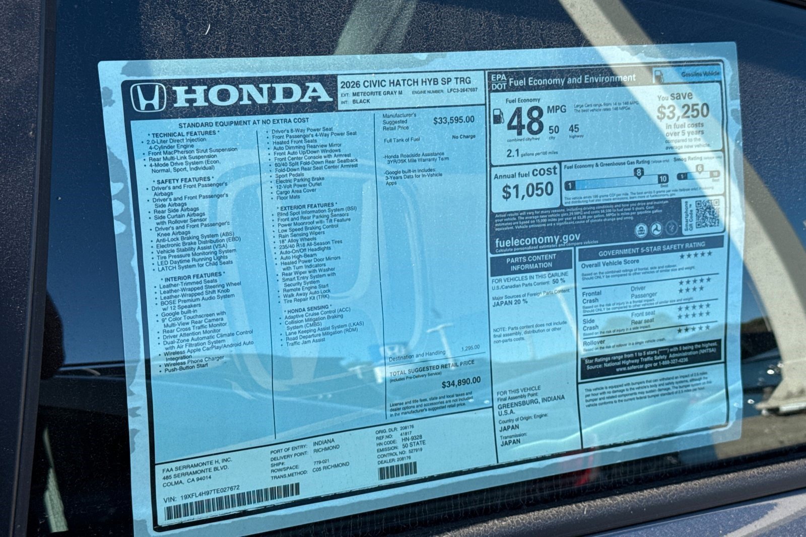 New 2026 Honda Civic Sport Touring image 31