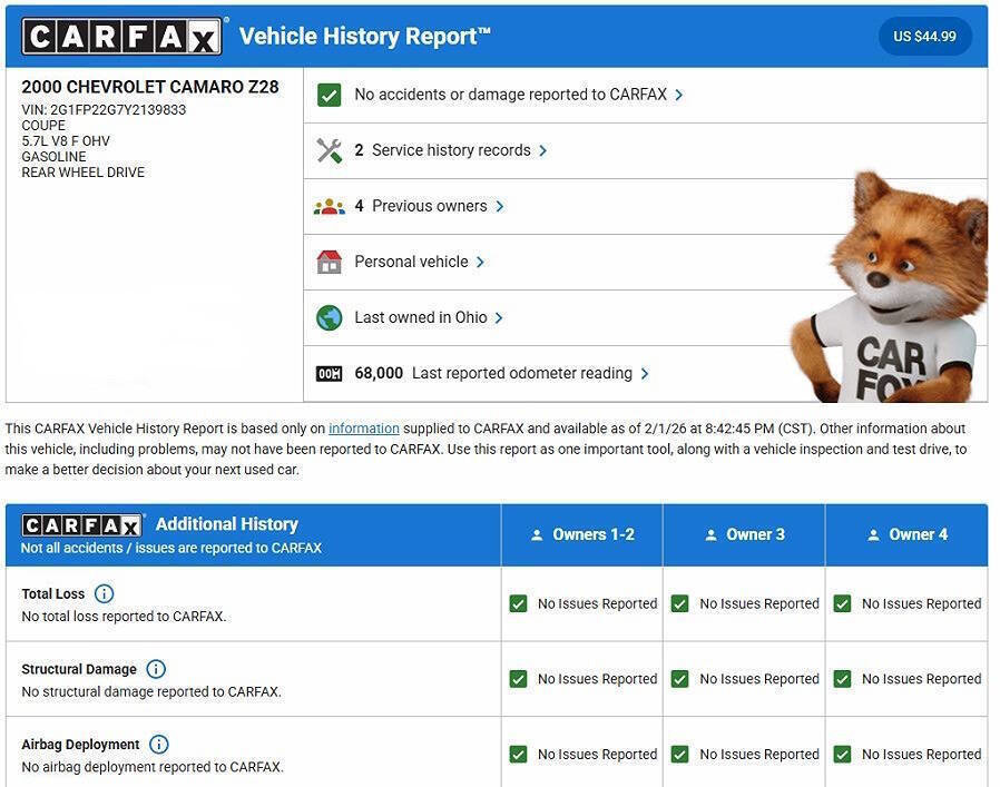 Used 2000 Chevrolet Camaro Z28 w/ SS Performance/Appearance Pkg image 25