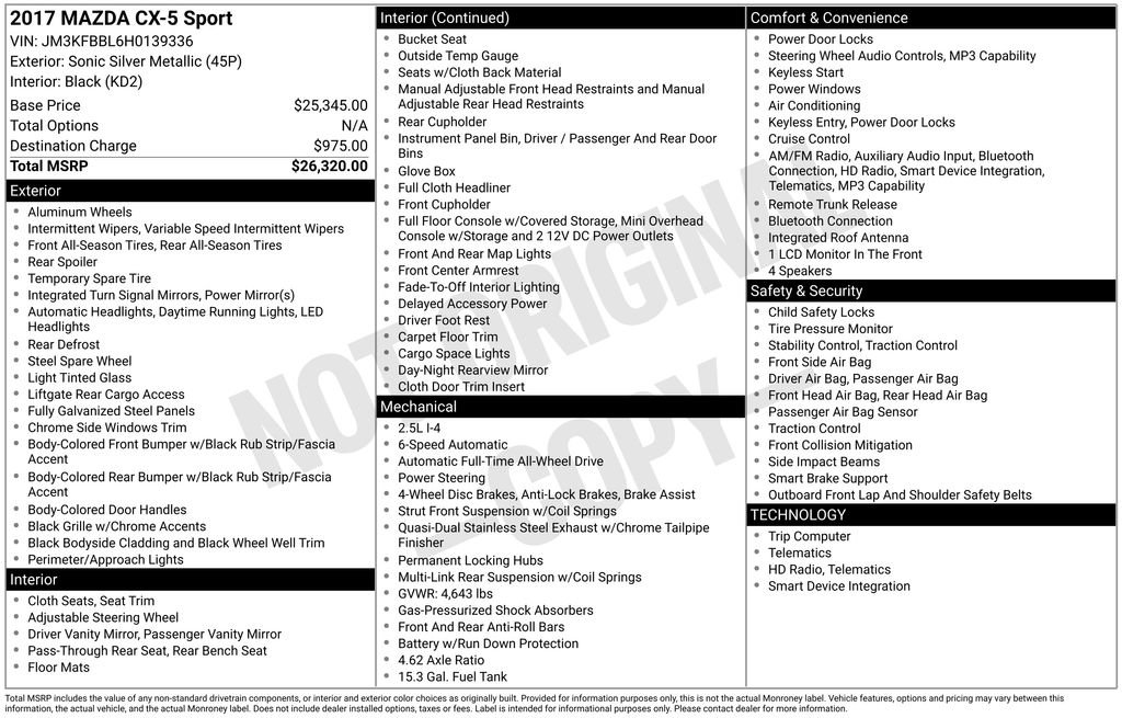 Used 2017 MAZDA CX-5 Sport image 10