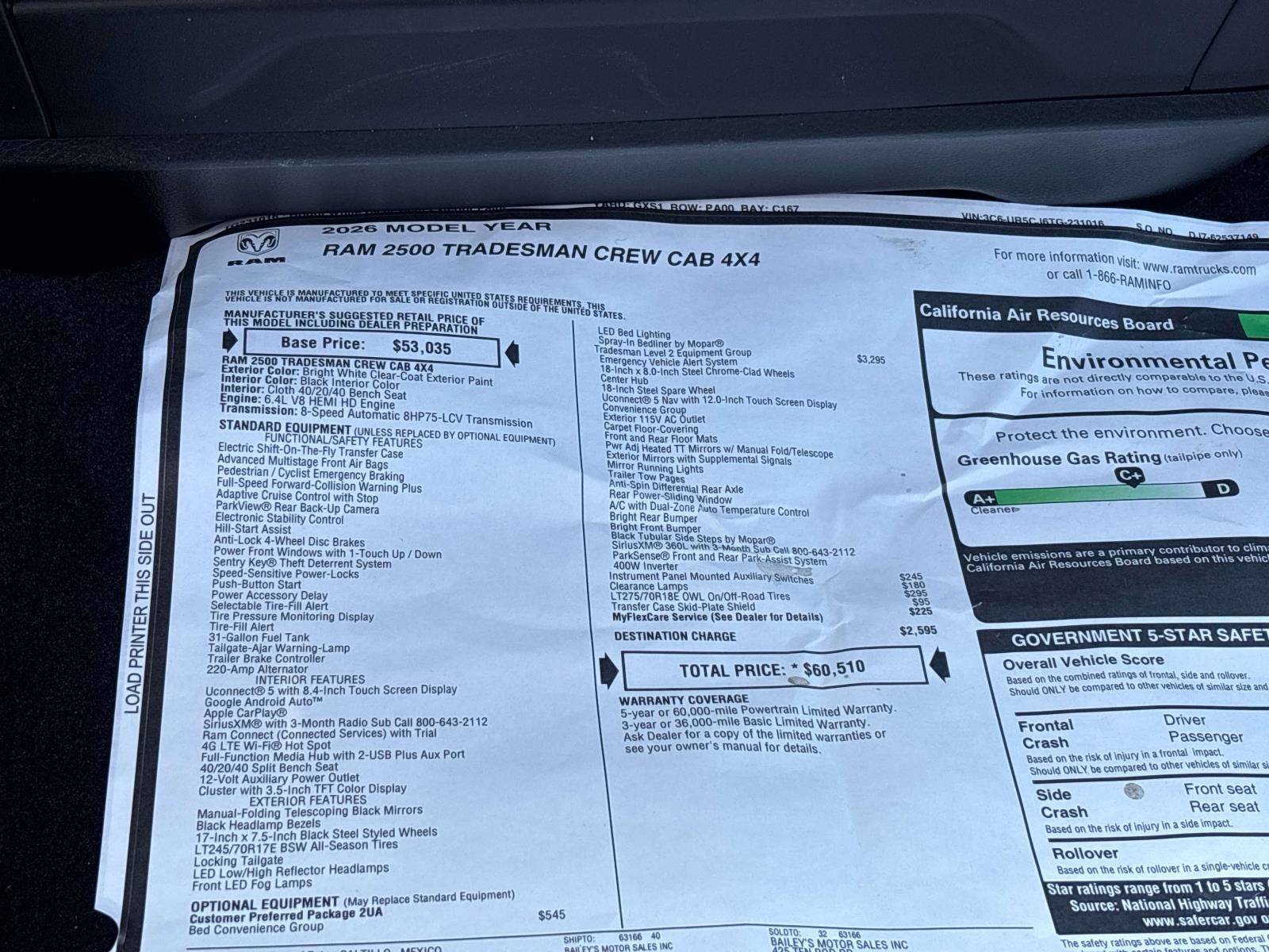 New 2026 RAM 2500 Tradesman AWD/4WD image 11