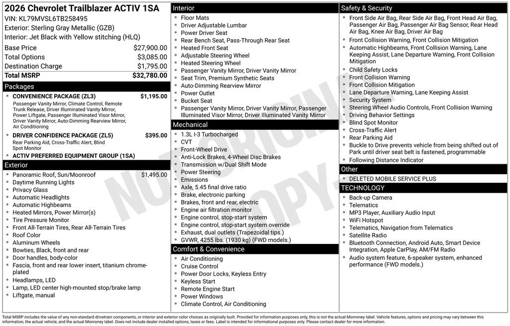 New 2026 Chevrolet TrailBlazer ACTIV w/ Convenience Package FWD image 40