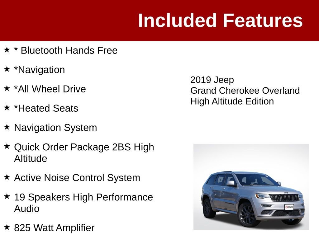 Used 2019 Jeep Grand Cherokee High Altitude AWD/4WD image 3
