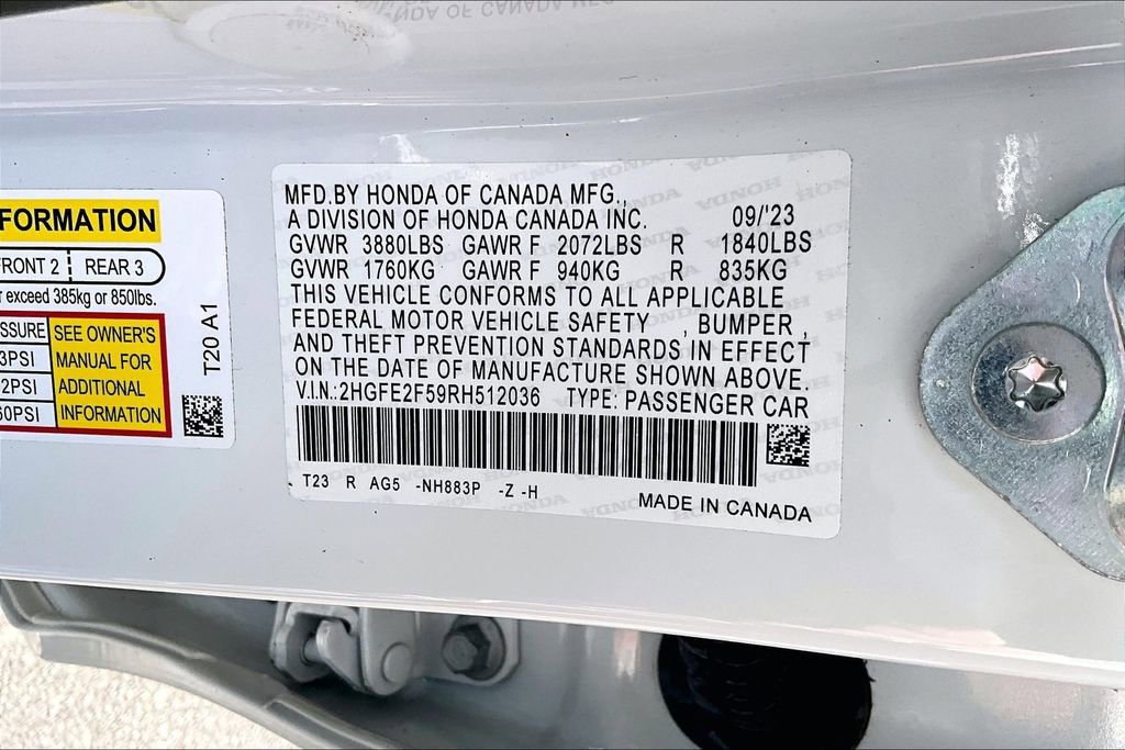 Used 2024 Honda Civic Sport image 16