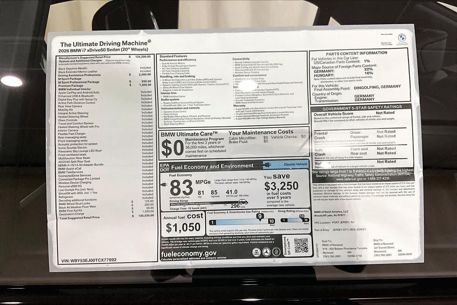 New 2026 BMW i7 xDrive60 AWD/4WD image 18