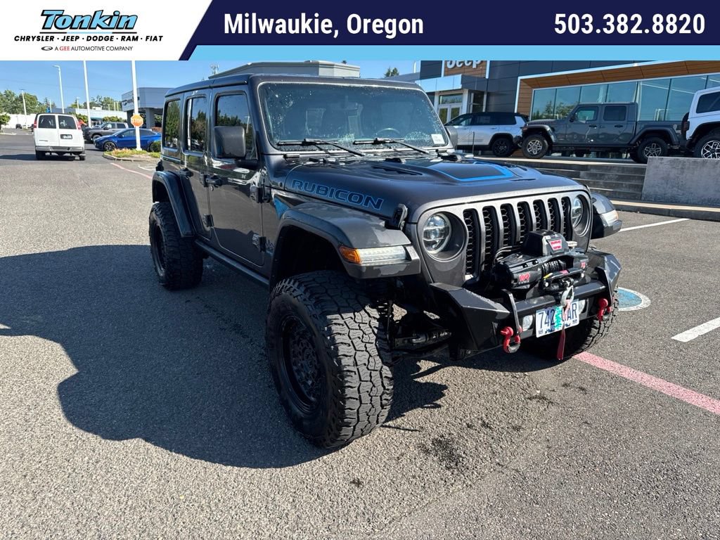 Used 2022 Jeep Wrangler Unlimited Rubicon 4xe w/ Cold Weather Group AWD/4WD image 1