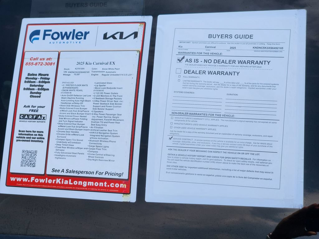 Certified 2025 Kia Carnival EX FWD image 29