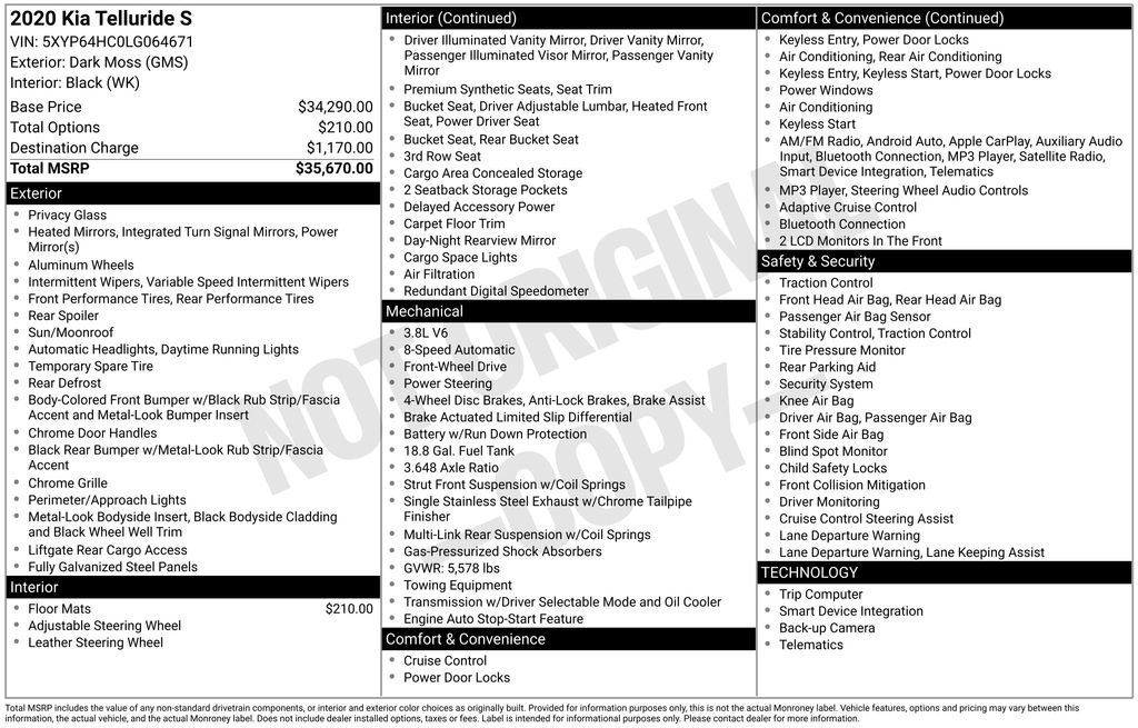 Used 2020 Kia Telluride S image 33