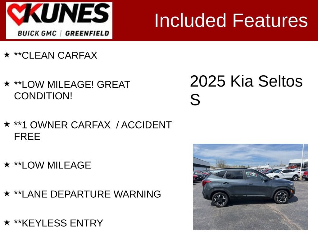 Used 2025 Kia Seltos S FWD image 3