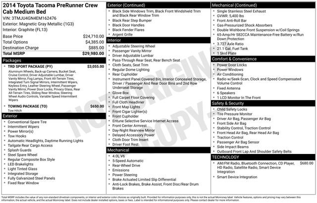 Used 2014 Toyota Tacoma PreRunner w/ TRD Sport Package image 7