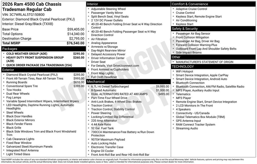New 2026 RAM 4500 Tradesman w/ Cold Weather Group AWD/4WD image 36