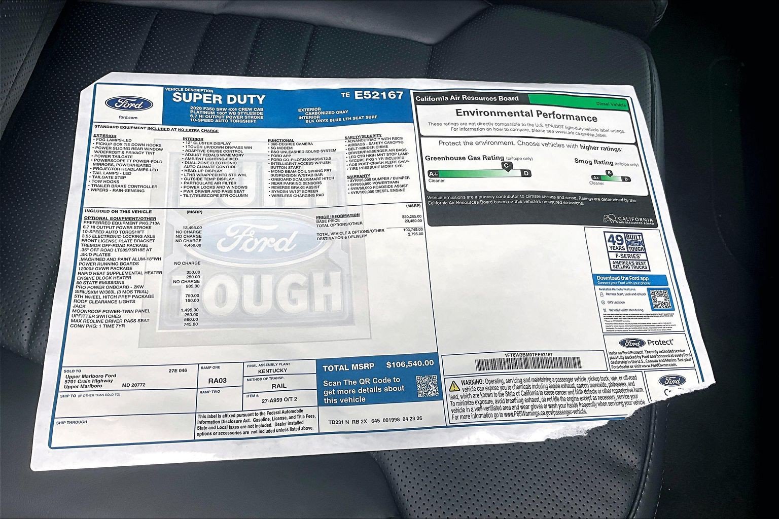 New 2026 Ford F350 Platinum w/ Tremor Off-Road Package AWD/4WD image 14