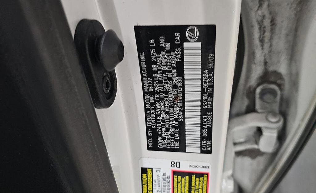 Used 2022 Lexus ES 350 Ultra Luxury w/ Accessory Package 2 image 15