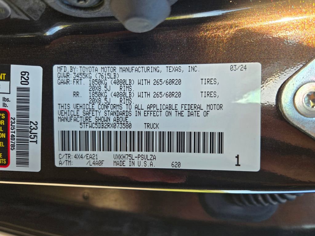 Used 2024 Toyota Tundra Limited w/ TRD Off-Road Package AWD/4WD image 28