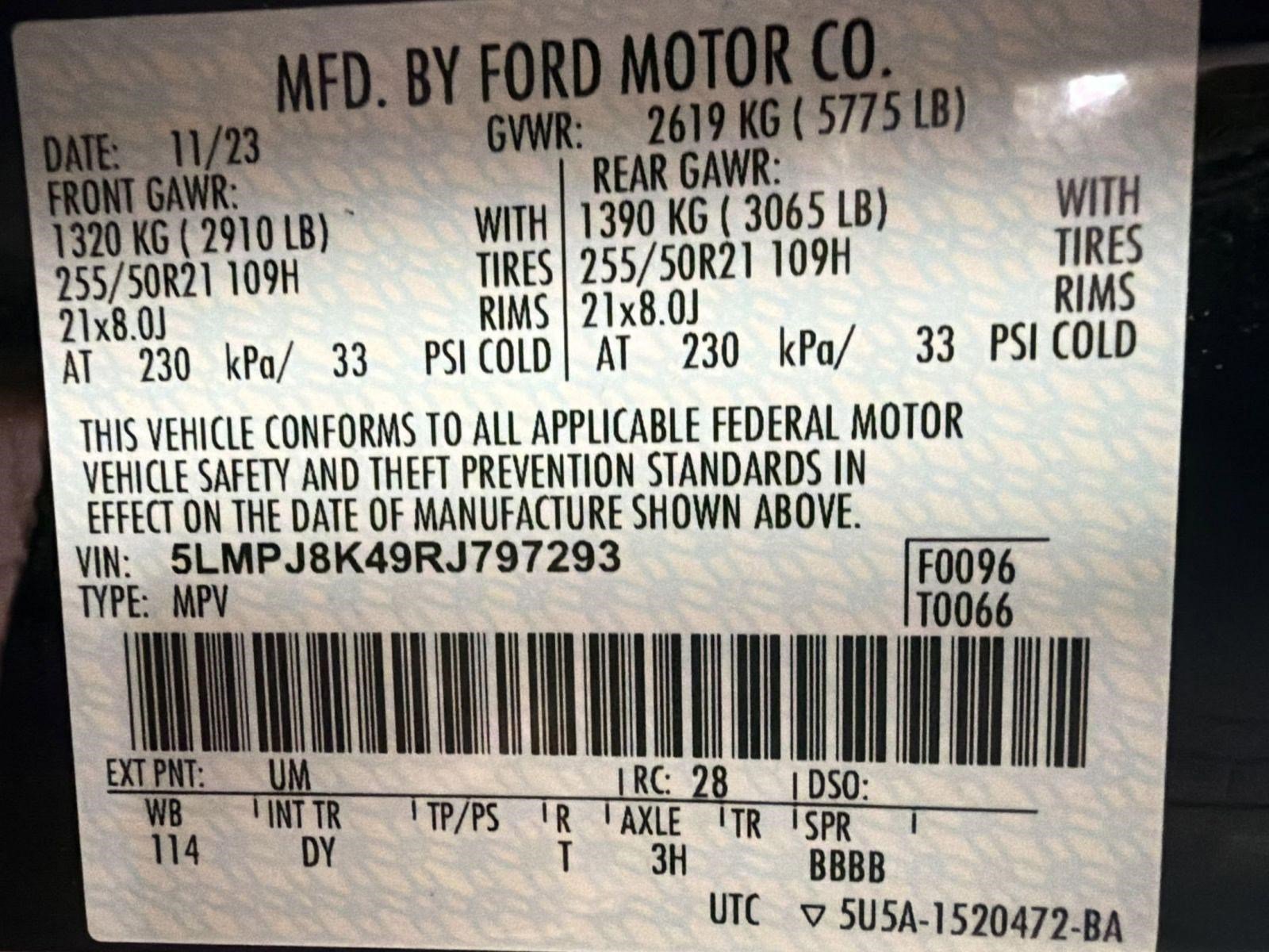 Used 2024 Lincoln Nautilus Reserve w/ Equipment Group 203A image 14