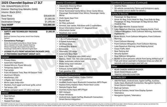Used 2025 Chevrolet Equinox LT w/ Safety and Technology Package image 5
