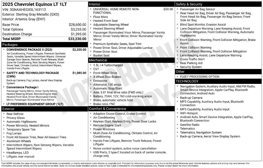 Used 2025 Chevrolet Equinox LT w/ Convenience Package II FWD image 30