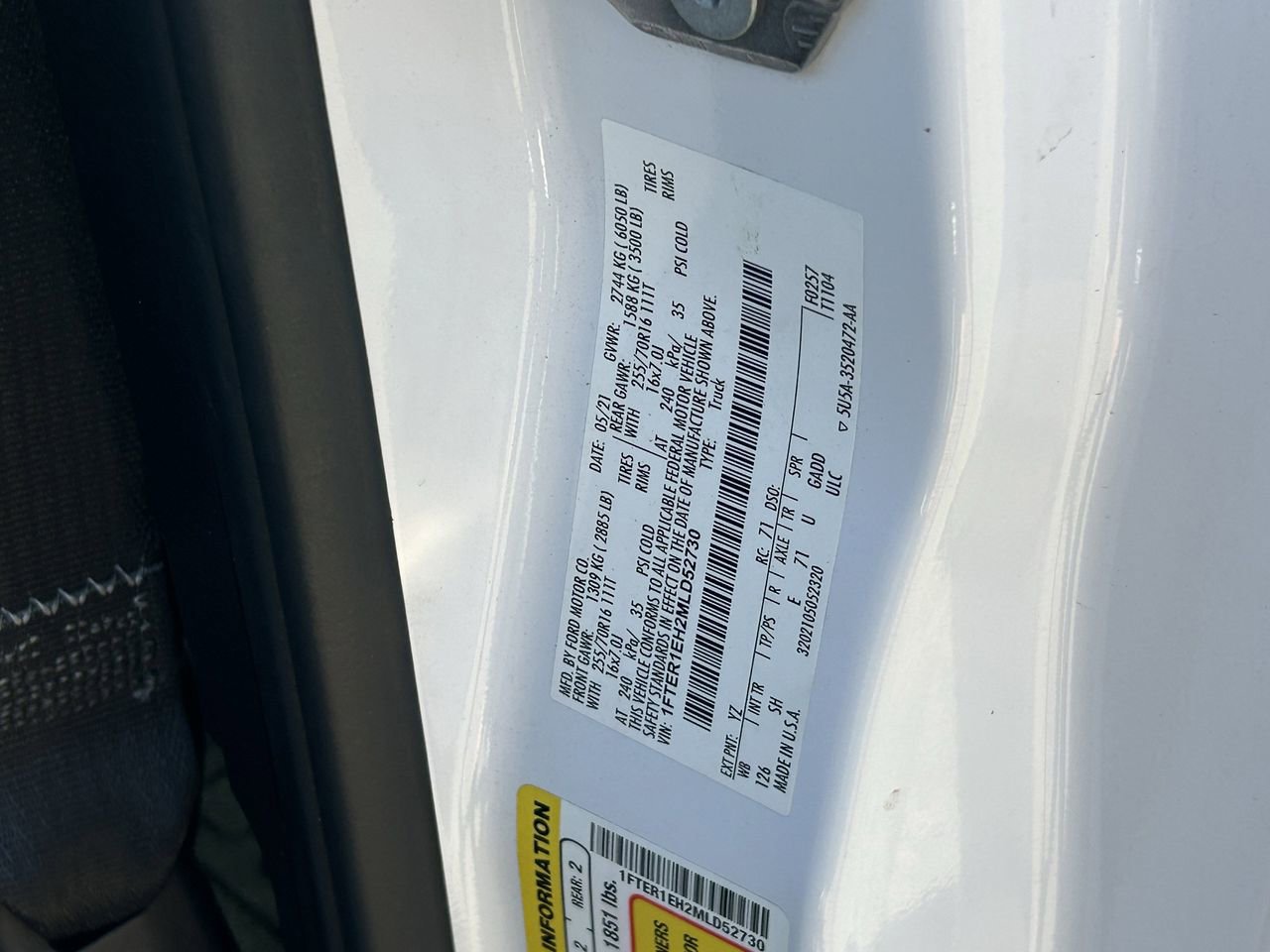 Used 2021 Ford Ranger XL w/ Equipment Group 101A High image 13