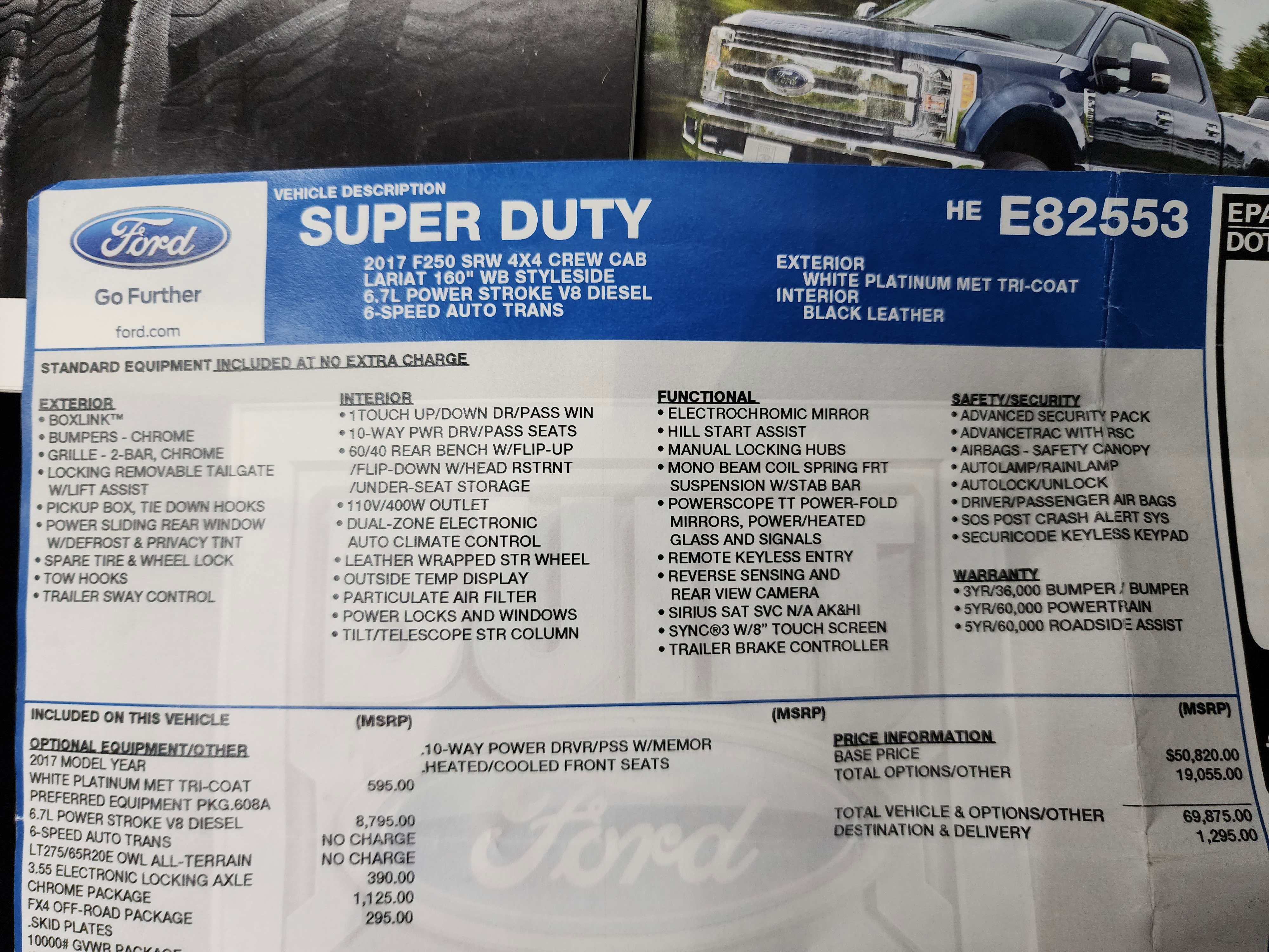 Used 2017 Ford F250 Lariat w/ Lariat Ultimate Package image 51