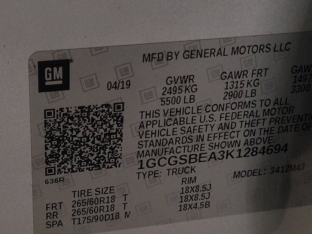 Used 2019 Chevrolet Colorado W/T w/ Custom Special Edition image 33