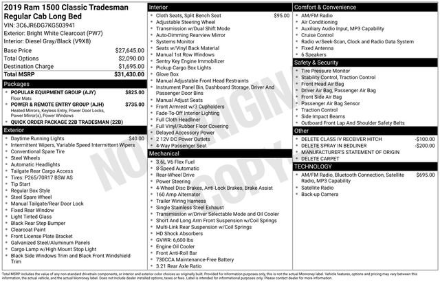 Used 2019 RAM 1500 Tradesman w/ Popular Equipment Group RWD image 7
