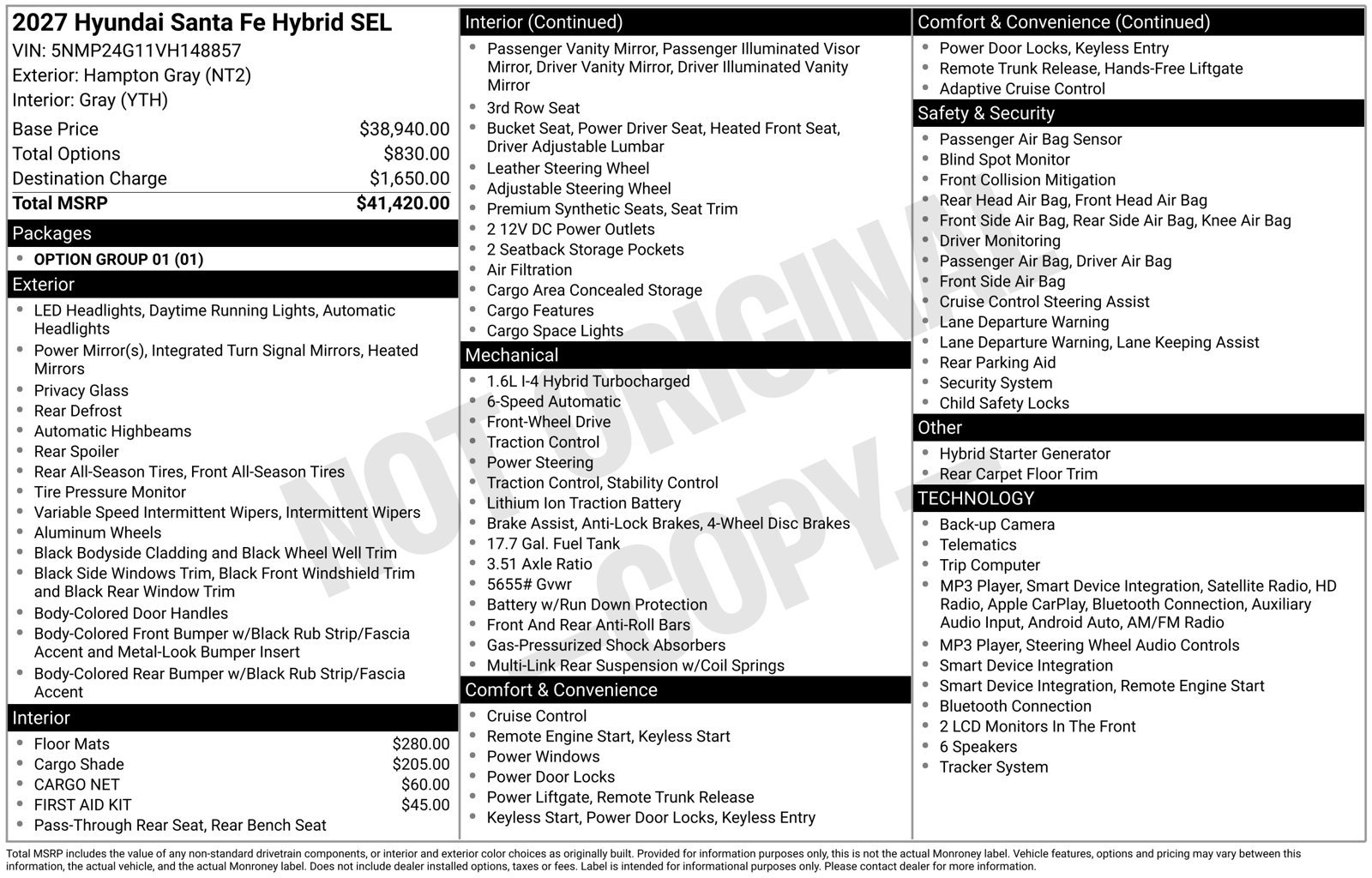 New 2027 Hyundai Santa Fe SEL FWD image 4
