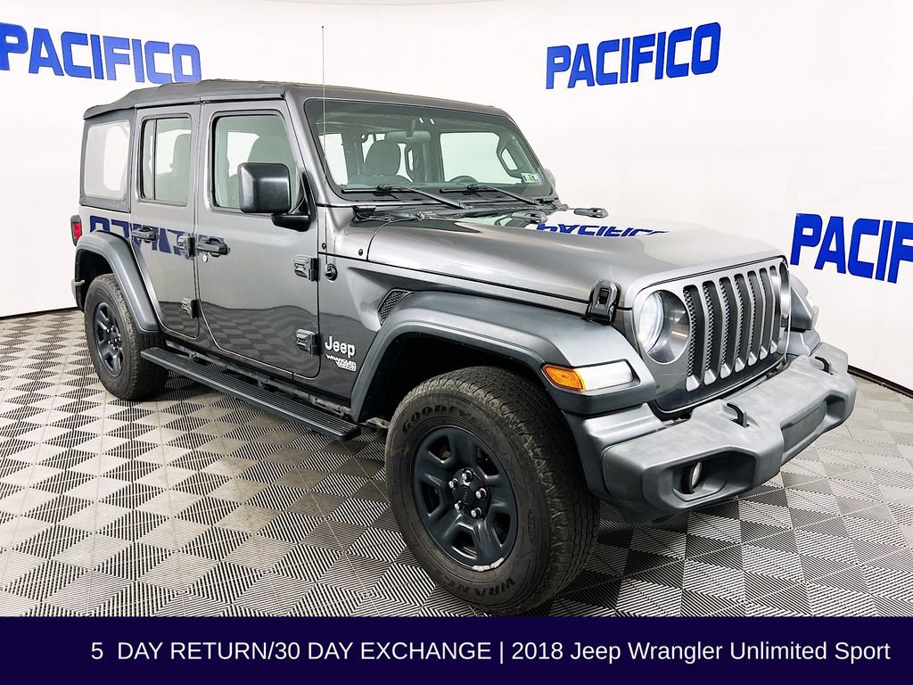 Used 2018 Jeep Wrangler Unlimited Sport AWD/4WD image 1