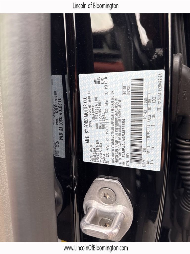 New 2024 Lincoln Nautilus Black Label w/ Jet Appearance Package (87T) image 68