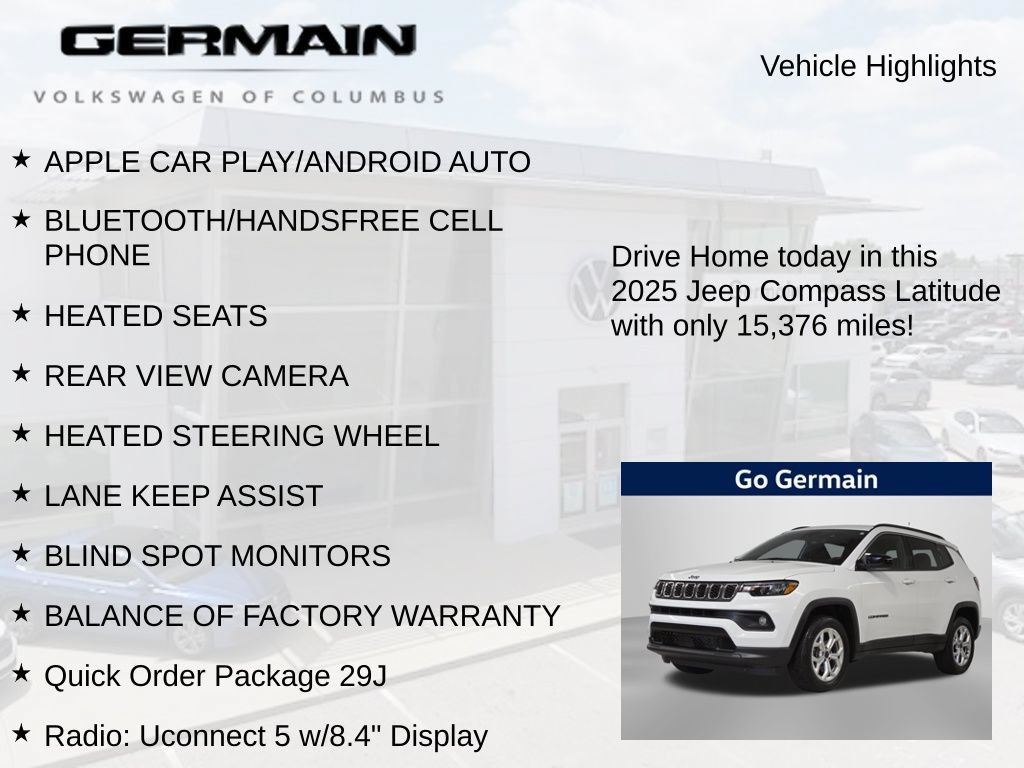 Used 2025 Jeep Compass Latitude AWD/4WD image 5