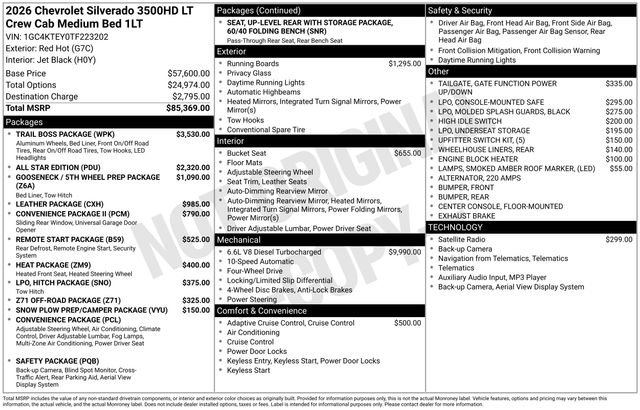 New 2026 Chevrolet Silverado 3500 LT w/ Trail Boss Package image 4