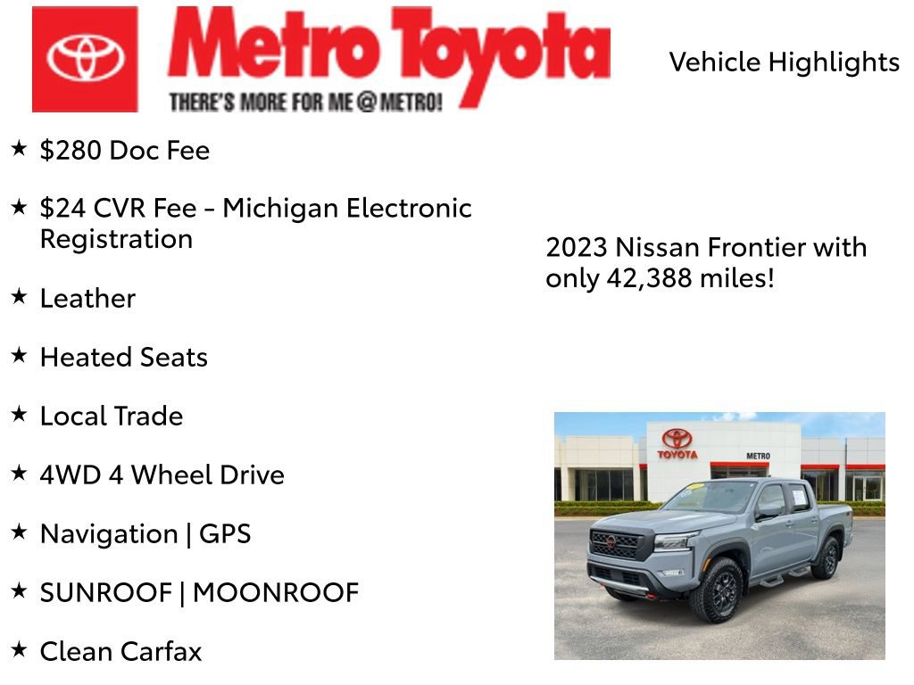 Used 2023 Nissan Frontier PRO-4X w/ Pro-4X Premium Package AWD/4WD image 8