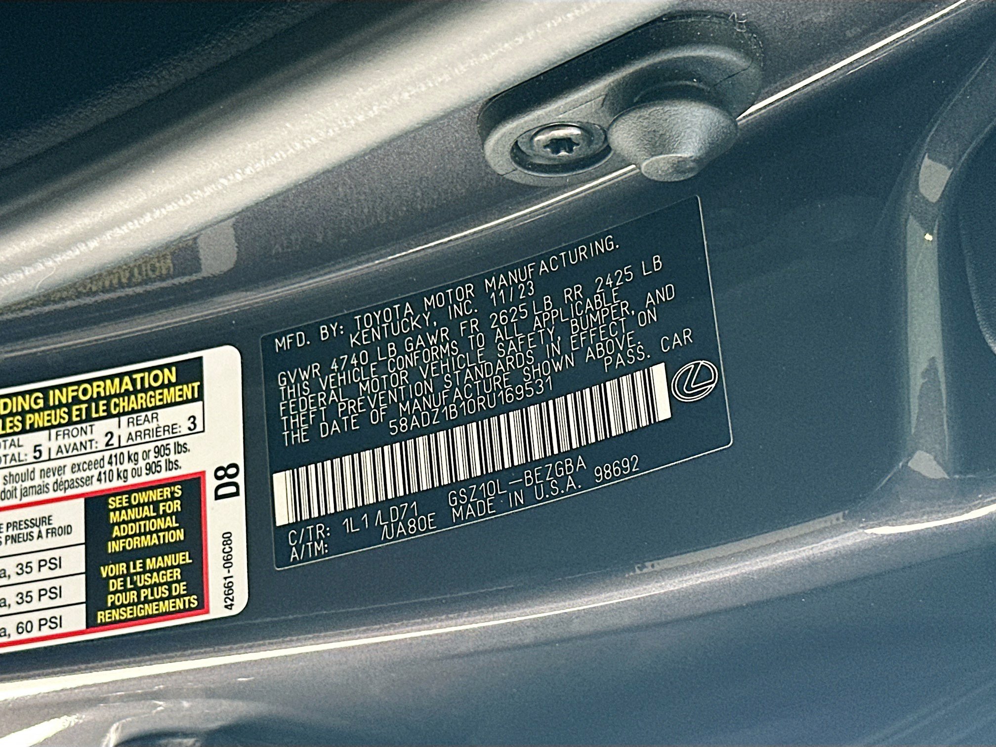 Used 2024 Lexus ES 350 w/ Premium Package FWD image 31
