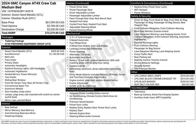 Used 2024 GMC Canyon AT4X