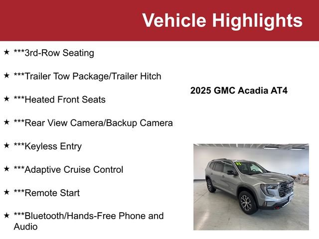 Used 2025 GMC Acadia AT4 video 2