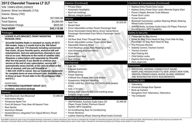 Used 2012 Chevrolet Traverse LT image 30