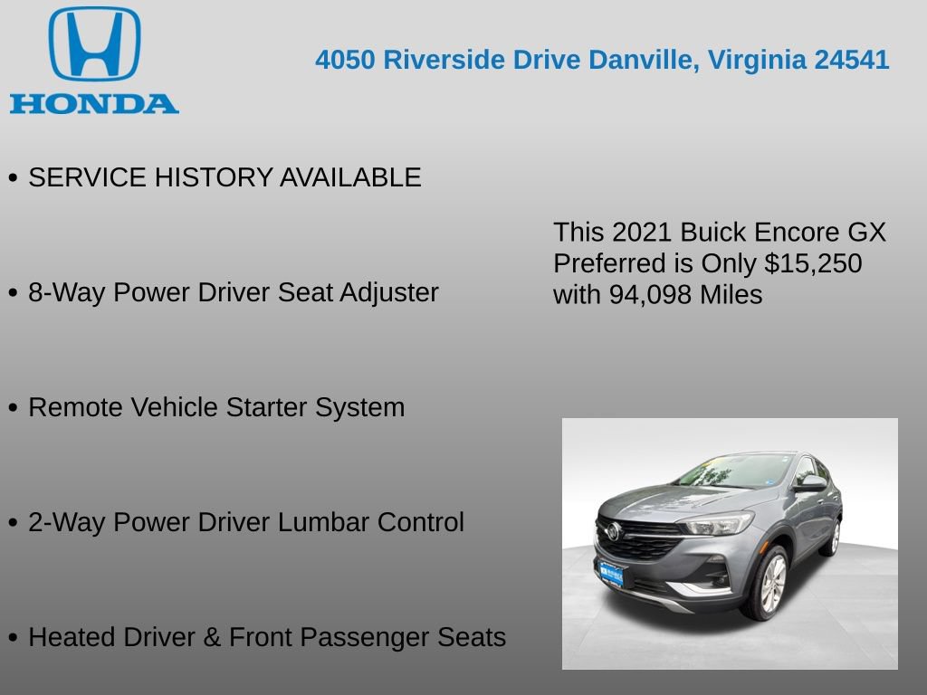 Used 2021 Buick Encore GX Preferred w/ Cold Weather Comfort Package AWD/4WD image 12