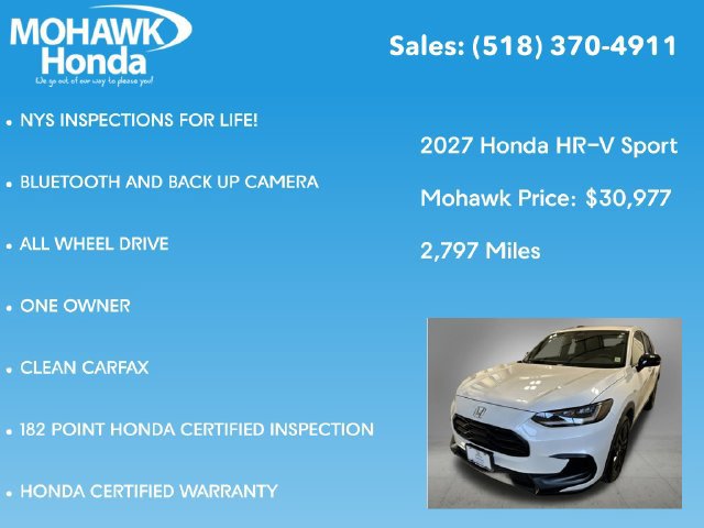 Certified 2027 Honda HR-V Sport image 8