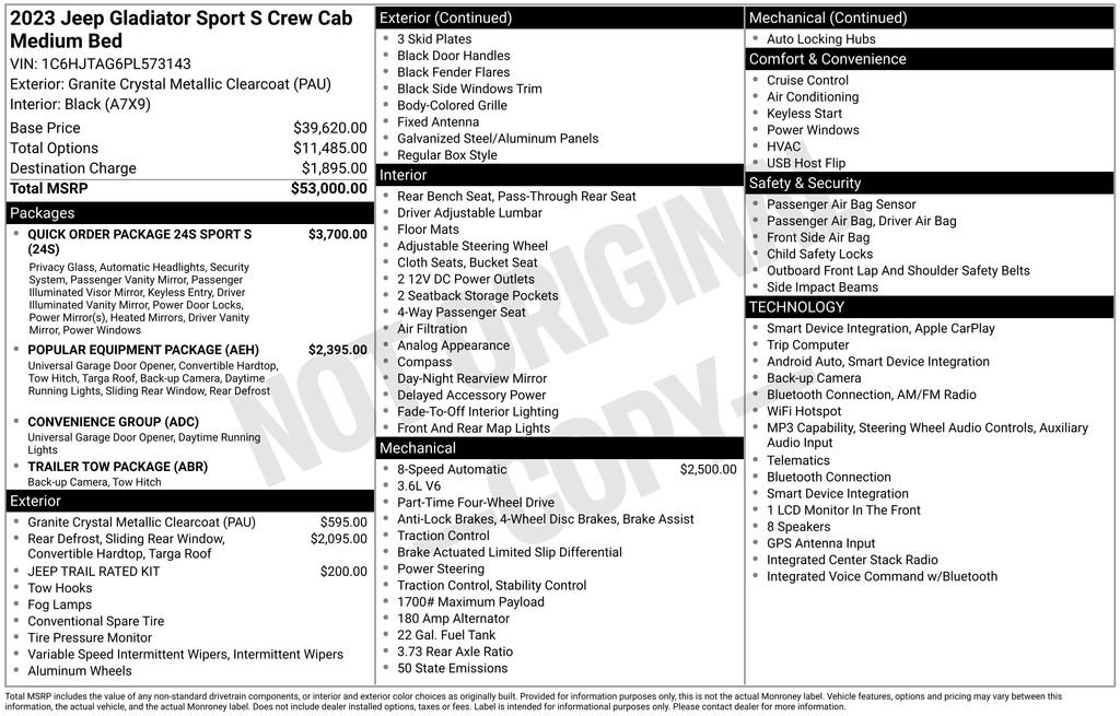 Used 2023 Jeep Gladiator Sport image 15