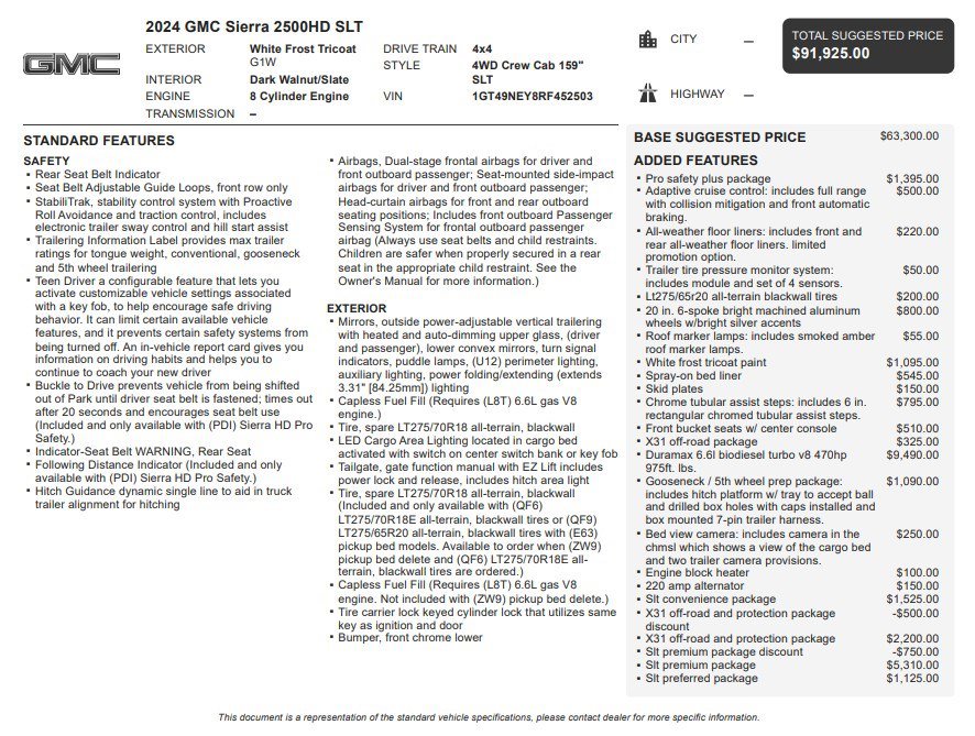 Certified 2024 GMC Sierra 2500 SLT w/ SLT Premium Package AWD/4WD image 36