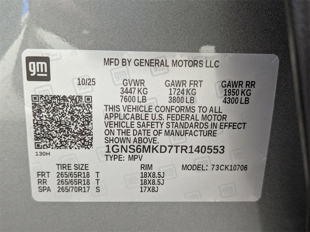 New 2026 Chevrolet Tahoe LS w/ LPO, Dark Essentials Package image 54