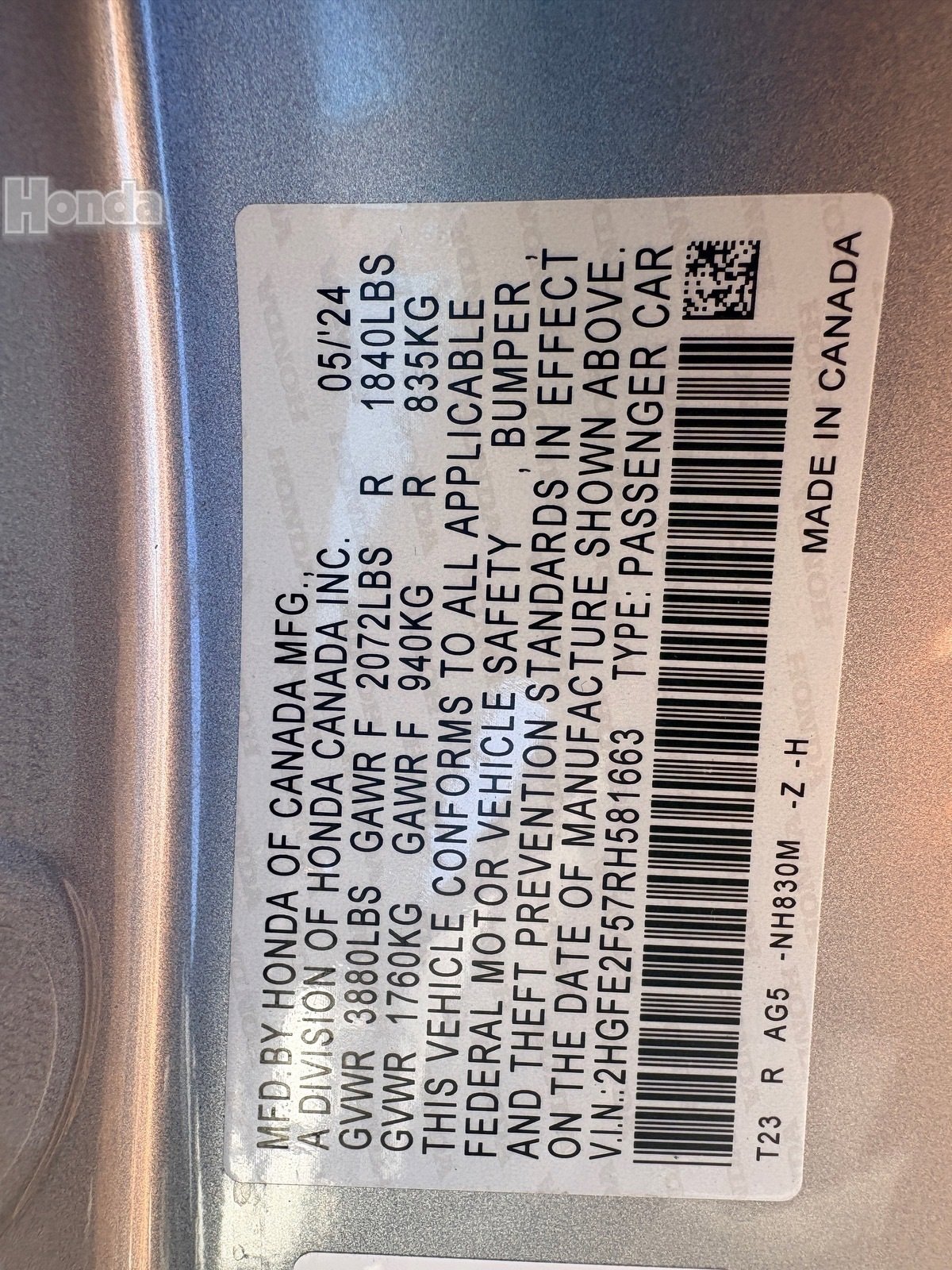 Used 2024 Honda Civic Sport image 30