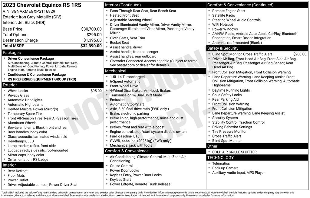 Certified 2023 Chevrolet Equinox RS image 6