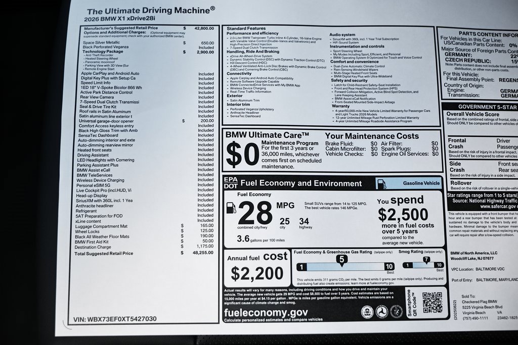 New 2026 BMW X1 xDrive28i w/ Technology Package image 39