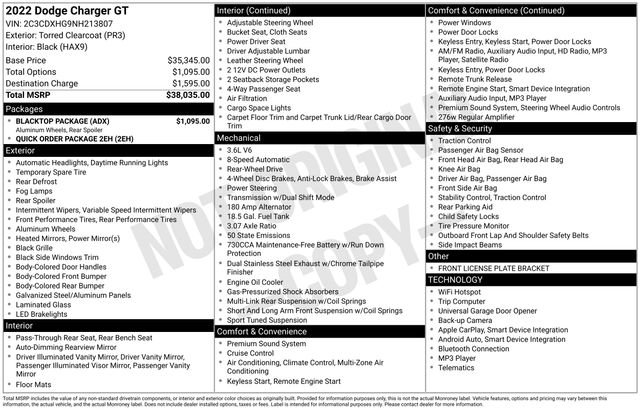 Used 2022 Dodge Charger GT w/ Blacktop Package image 8